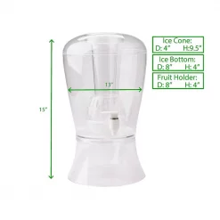 Hot Sale 😍 Mind Reader 24 Oz. Clear Beverage Dispenser With Fruit Infuser And Ice Cone Drink Holder With Lid, Perfect For Parties ⭐ -Serveware Store Online unnamed file 23