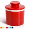 Best Pirce 😍 Sweese Butter Keeper Crock – French Butter Dish – Red, Set Of 1 ⭐ -Serveware Store Online unnamed file 237