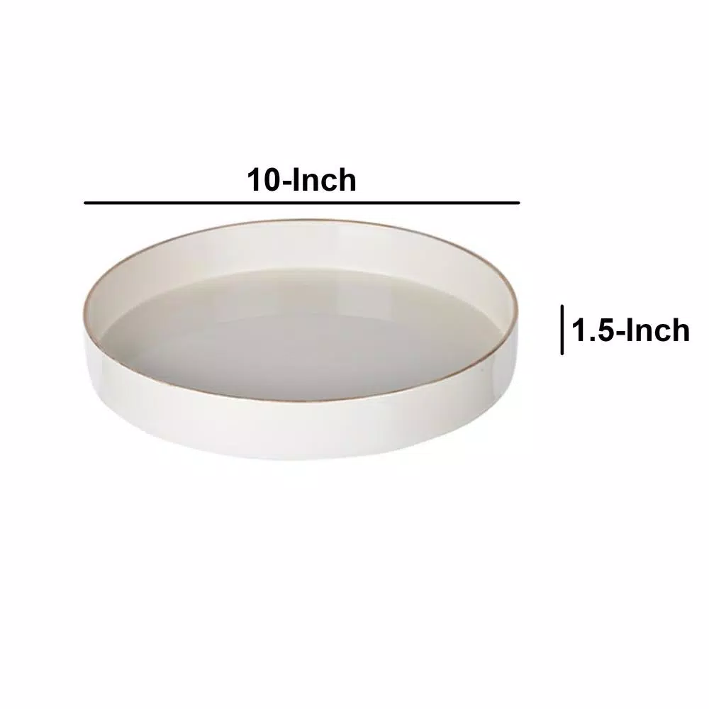 Cheap 👍 Benzara White Sturdy Plastic Round Tray ⌛ 5 Cheap 👍 Benzara White Sturdy Plastic Round Tray ⌛ - Image 3