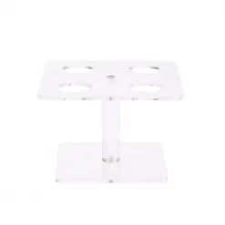 Coupon ⌛ Mind Reader 6 In. W X 4 In. H X 6 In. L Square Clear Acrylic 4-Slot Ice Cream Cone Holder, Food Cone, Sushi Roll Serving Tray 🎉