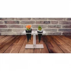 Coupon ⌛ Mind Reader 6 In. W X 4 In. H X 6 In. L Square Clear Acrylic 4-Slot Ice Cream Cone Holder, Food Cone, Sushi Roll Serving Tray 🎉 -Serveware Store Online unnamed file 265