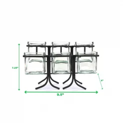 Brand new ❤️ Mind Reader 48 Oz. 6-Compartment Black Metal Condiment Server Jar Stand, Garnish Station For Restaurant, Bars, Removable Jars ⌛ -Serveware Store Online unnamed file 290