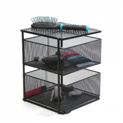 Brand new ❤️ Mind Reader Rotating All Purpose 2 Tier Shelf, Baskets, Drawers With Magnets, Black 🎁 -Serveware Store Online unnamed file 30