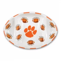 Promo 🛒 Magnolia Lane Clemson Ceramic Football Tailgating Platter ✨