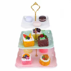 Budget 😀 MALACASA 3-Tiered Assorted Colors Cupcake Tower Stand Square Tiered Dessert Stand Serving Tray 👍 -Serveware Store Online unnamed file 336
