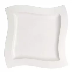 Budget 🤩 Villeroy &amp; Boch Villeroy & Boch New Wave White Porcelain 13 In. Square Platter 😀