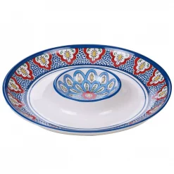 Best Sale 🎉 Certified International 13.75 In. Tangier Multi-Colored Chip & Dip 😀