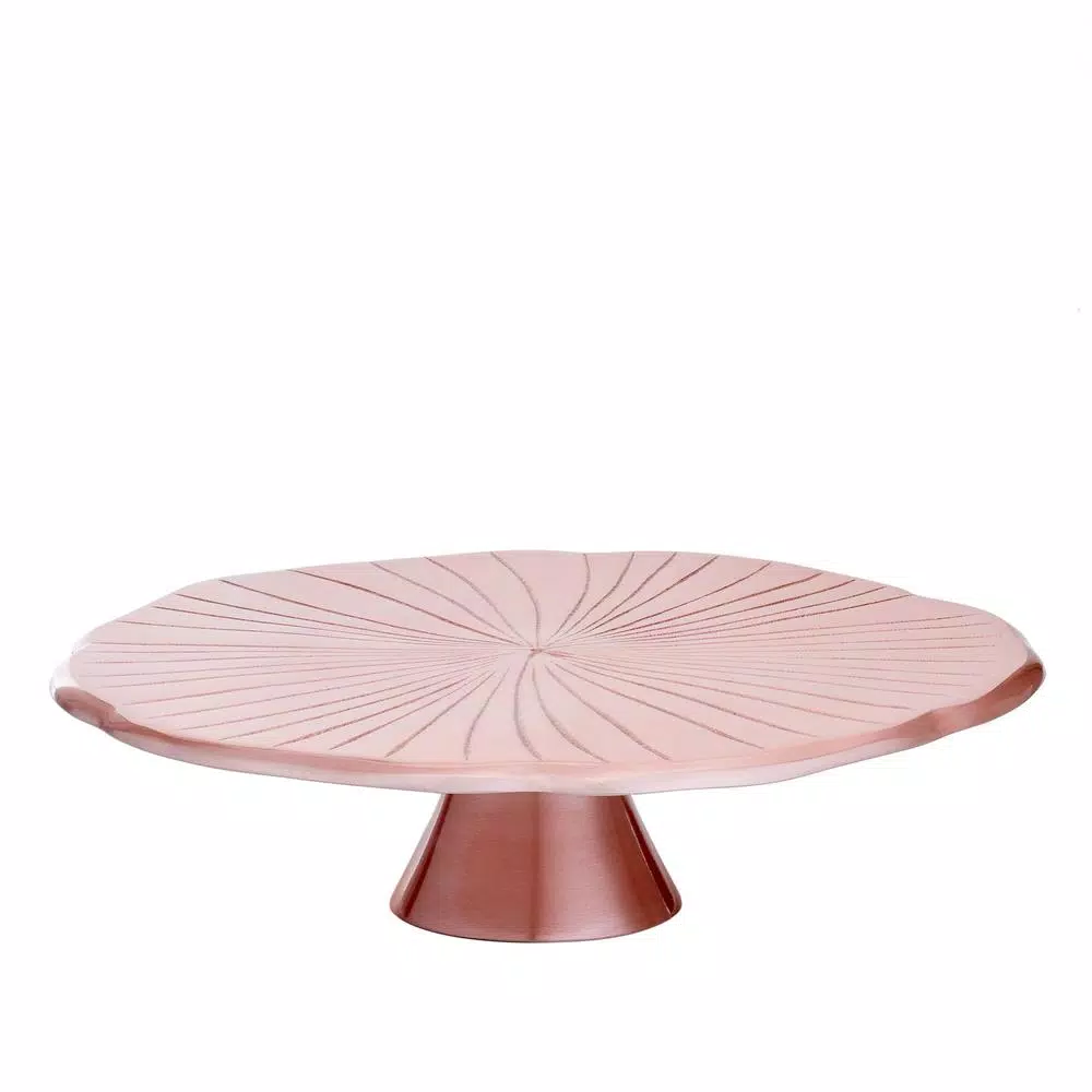 Budget 🧨 Old Dutch 12-1/2 In. D Rose Gold “Lily Pad” Cake Stand 🔥 3 Budget 🧨 Old Dutch 12-1/2 In. D Rose Gold “Lily Pad” Cake Stand 🔥