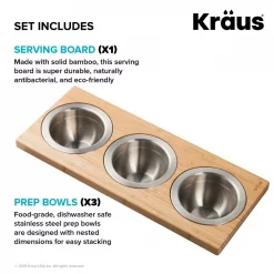 Brand new 🧨 KRAUS 16.75 In. Workstation Kitchen Sink Composite Serving Board Set With Round Stainless Steel Bowls 🔥 -Serveware Store Online unnamed file 386