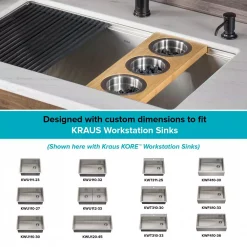Brand new 🧨 KRAUS 16.75 In. Workstation Kitchen Sink Composite Serving Board Set With Round Stainless Steel Bowls 🔥 -Serveware Store Online unnamed file 387
