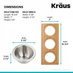 Brand new 🧨 KRAUS 16.75 In. Workstation Kitchen Sink Composite Serving Board Set With Round Stainless Steel Bowls 🔥 -Serveware Store Online unnamed file 390