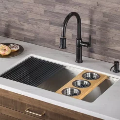 Brand new 🧨 KRAUS 16.75 In. Workstation Kitchen Sink Composite Serving Board Set With Round Stainless Steel Bowls 🔥 -Serveware Store Online unnamed file 393