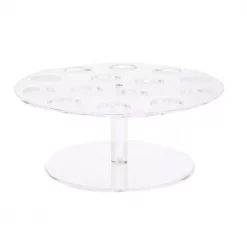 Brand new 😍 Mind Reader 9.75 In. W X 4.25 In. H X 9.75 In. L Round Clear Acrylic 14-Slot Ice Cream Cone Holder Food Cone Serving Tray 🧨