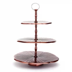 Top 10 ❤️ Old Dutch 3-Tier 17 In. H Antique Copper Aluminum “Lily Pad” Dessert Server ⭐
