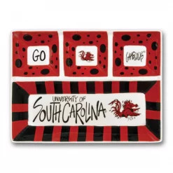 Best reviews of ❤️ Magnolia Lane South Carolina Ceramic 4 Section Tailgating Serving Platter 🔥