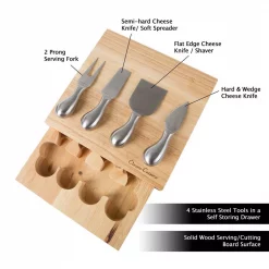 Best reviews of 🛒 Classic Cuisine 5-Piece Wooden Cheese Board With Stainless Steel Tools 🌟 -Serveware Store Online unnamed file 433