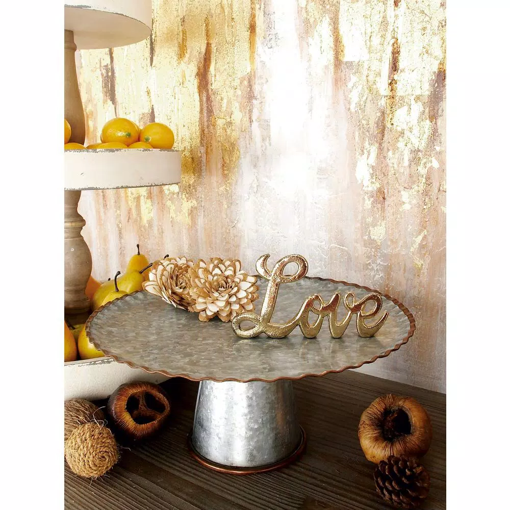 Best deal ✔️ LITTON LANE Round Gray Iron Cake Stands With Copper Scalloped Edges (Set Of 3) 💯 6 Best deal ✔️ LITTON LANE Round Gray Iron Cake Stands With Copper Scalloped Edges (Set Of 3) 💯 - Image 4