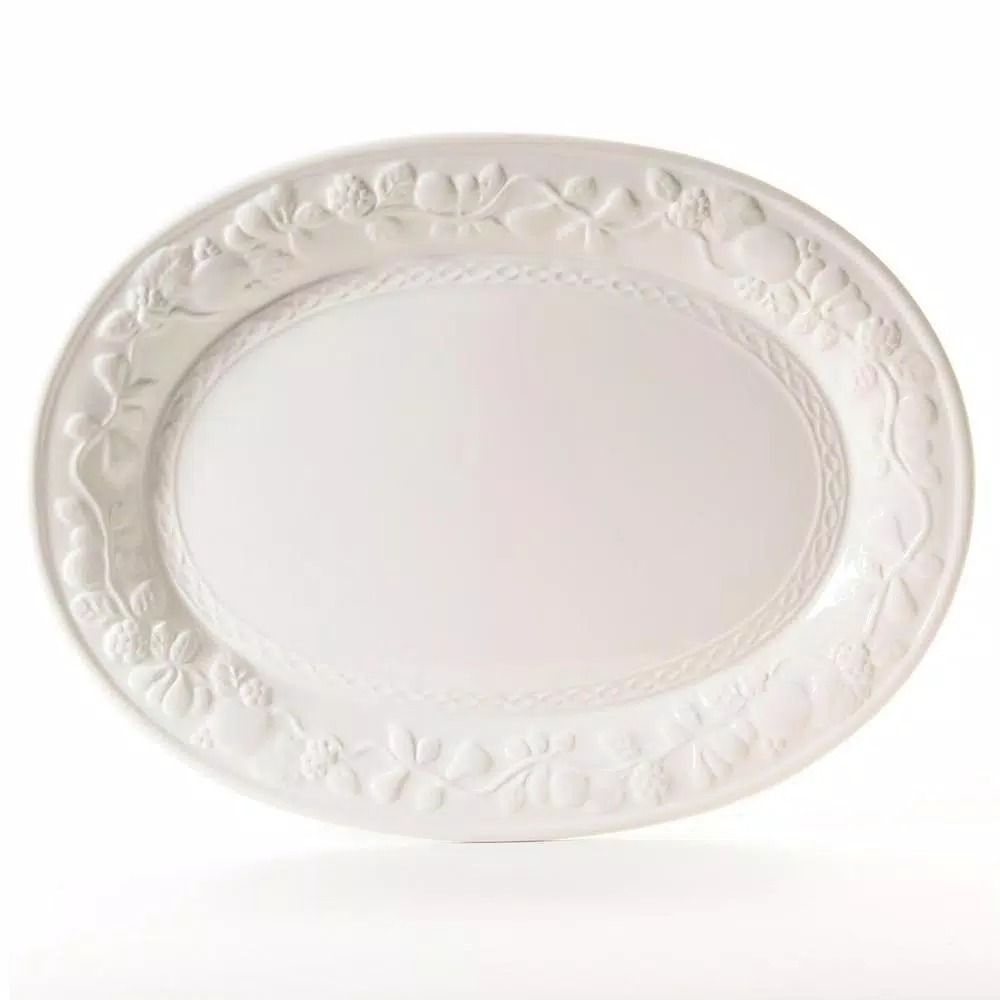 Best deal 😀 Gibson Home Fruitful White Durastone Platter 🎉 3 Best deal 😀 Gibson Home Fruitful White Durastone Platter 🎉