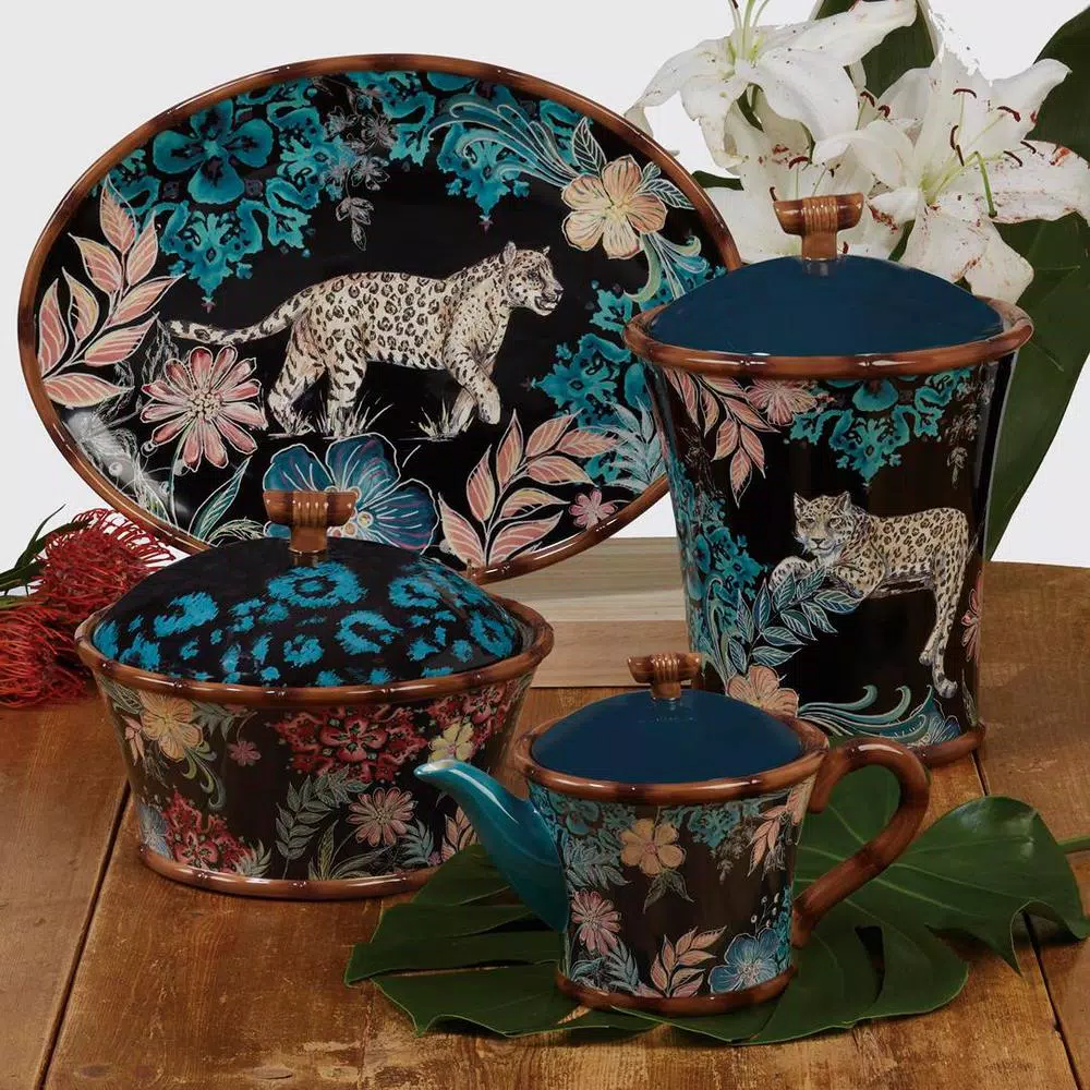 Best Pirce π Certified International 16 In. Multi-Colored Stoneware Exotic Jungle Oval Platter π 4 Best Pirce π Certified International 16 In. Multi-Colored Stoneware Exotic Jungle Oval Platter π - Image 2