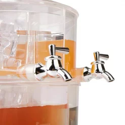 Best Pirce ✔️ Mind Reader 2-Gal. Clear Beverage Dispenser 2-Tier Stackable And 4-Compartment Drink Holder With Lids 😀 -Serveware Store Online unnamed file 528