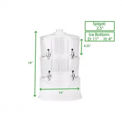 Best Pirce ✔️ Mind Reader 2-Gal. Clear Beverage Dispenser 2-Tier Stackable And 4-Compartment Drink Holder With Lids 😀 -Serveware Store Online unnamed file 532