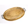 Deals 🔔 Abigails Gold Oval Metal Tray, Small 🥰 -Serveware Store Online unnamed file 54