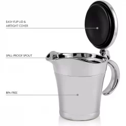 Best deal 👏 Ovente 14 Oz. Stainless Glass Double-Wall Insulation, BPA-Free Classic Gravy Boat (Set Of 1) 😍 -Serveware Store Online unnamed file 575