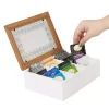 New ⭐ Mind Reader Brown Tea Box Storage Holder With Glass Window Wood Pattern ⌛ -Serveware Store Online unnamed file 604