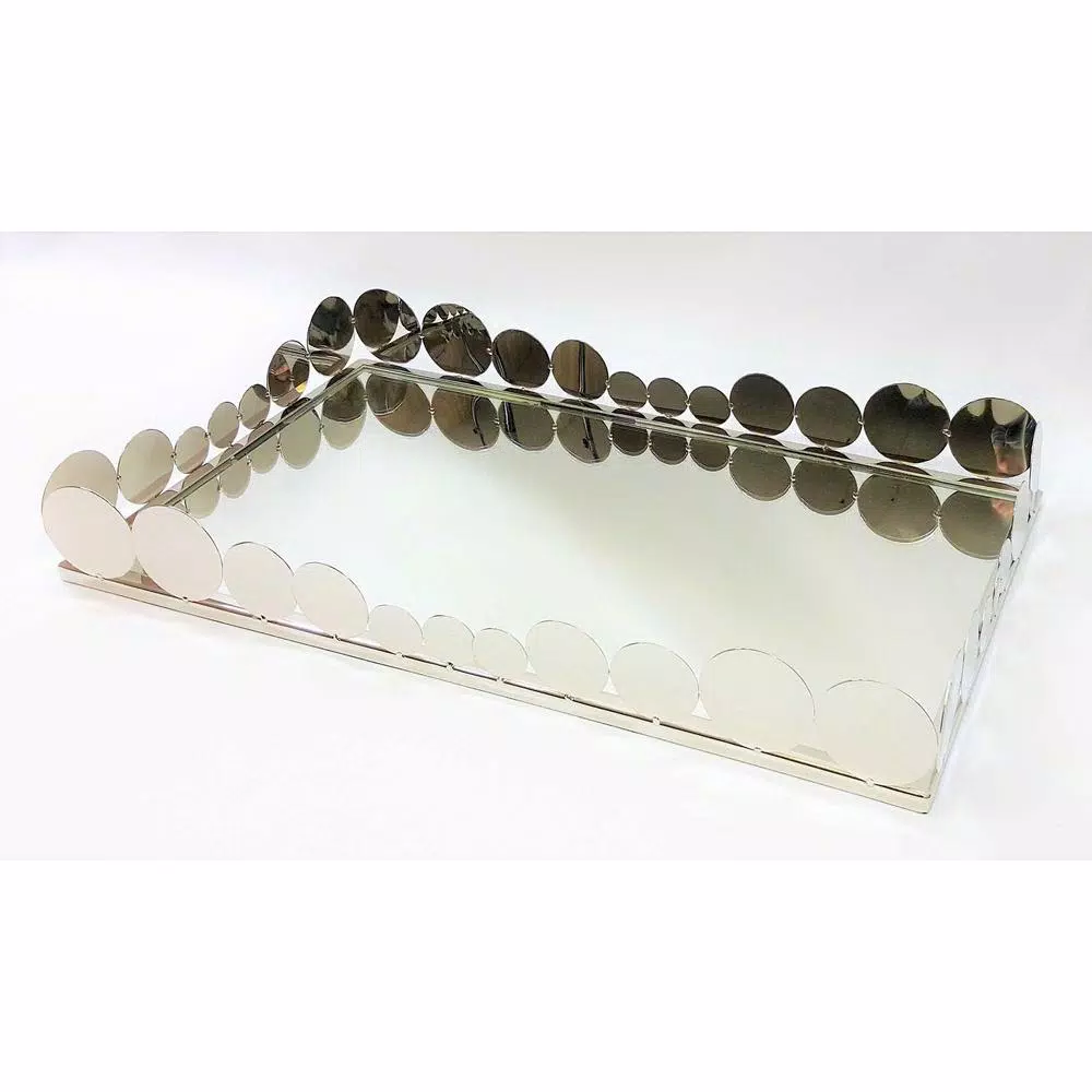 Coupon ❤️ Elegance 19 In. X 11.5 In. Rectangular Tray With Mirror 🤩 4 Coupon ❤️ Elegance 19 In. X 11.5 In. Rectangular Tray With Mirror 🤩 - Image 2