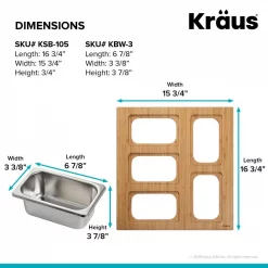 Best Pirce 🔥 KRAUS 16.75 In. Workstation Kitchen Sink Composite Serving Board Set With Rectangular Stainless Steel Bowls 🧨 -Serveware Store Online unnamed file 630