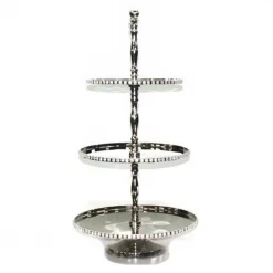 Promo π Heim Concept 3-Tier Cake Std, Nip With Chatons H: 31-3/4 In. (Plates Dia. 12 In./14 In./16 In.) β