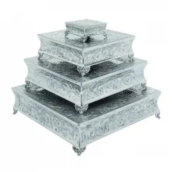 Discount 🌟 Benzara Silver Aluminum Cake Stand 😉