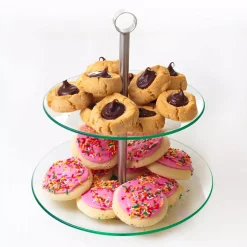 New 💯 Chef Buddy 2-Tier Round Glass Buffet And Dessert Stand 🎁 -Serveware Store Online unnamed file 667