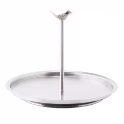 Buy ✨ Old Dutch Churp Single Tier Stainless Steel Serving Tray With Bird Knob 👍