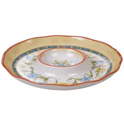 Buy 🔥 Certified International 13.75 In. Torino Multi-Colored Chip & Dip 🎁