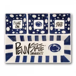 Best deal ⌛ Magnolia Lane Penn State Ceramic 4 Section Tailgating Serving Platter 💯
