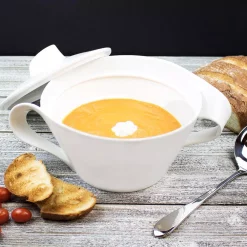 Flash Sale ⌛ Villeroy &amp; Boch Villeroy & Boch New Wave White Porcelain Covered Vegetable Bowl ✨ -Serveware Store Online unnamed file 738