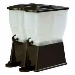 Discount ✔️ Carlisle 3 Gal. Double Economy Reservoir And Trim Polypropylene Black Beverage Dispenser ⌛