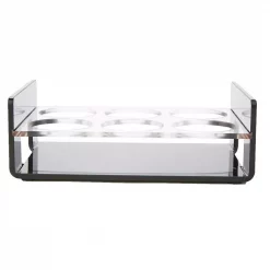 Best deal 👏 Mind Reader Black Acrylic 6 Slot Cup Holder Tray With Cutout Handles 🥰 -Serveware Store Online unnamed file 822