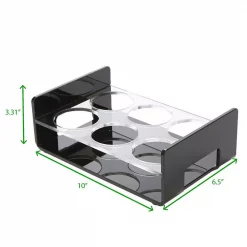 Best deal 👏 Mind Reader Black Acrylic 6 Slot Cup Holder Tray With Cutout Handles 🥰 -Serveware Store Online unnamed file 825