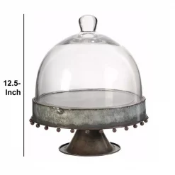 Wholesale 🔥 Benjara Large Well Designed Gray Pedestal Plate With Glass Dome ⭐ -Serveware Store Online unnamed file 913