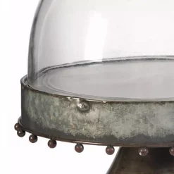 Wholesale 🔥 Benjara Large Well Designed Gray Pedestal Plate With Glass Dome ⭐ -Serveware Store Online unnamed file 914