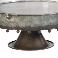 Wholesale 🔥 Benjara Large Well Designed Gray Pedestal Plate With Glass Dome ⭐ -Serveware Store Online unnamed file 916