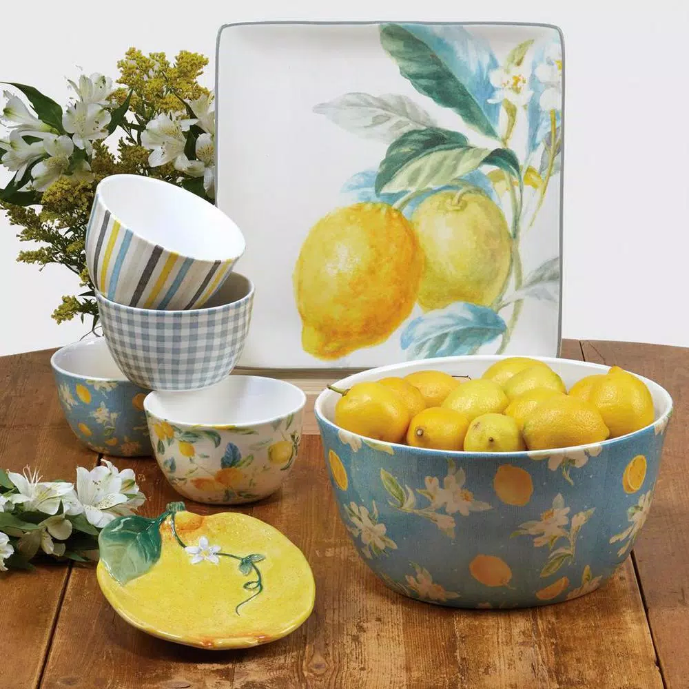 Outlet 🥰 Certified International Multi-Colored 192 Oz. Citron Deep Bowl ❤️ 4 Outlet 🥰 Certified International Multi-Colored 192 Oz. Citron Deep Bowl ❤️ - Image 2