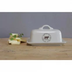 New 🔥 3R Studios 4 Oz. White Stoneware Butter Dish (Set Of 2 Pieces) ❤️ -Serveware Store Online unnamed file 963