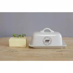 New 🔥 3R Studios 4 Oz. White Stoneware Butter Dish (Set Of 2 Pieces) ❤️ -Serveware Store Online unnamed file 964