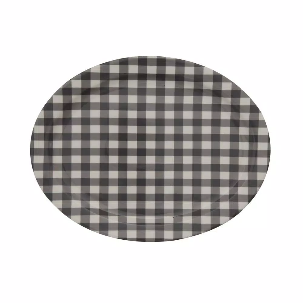 Wholesale ๐ 3R Studios Black And White Gingham Stoneware Platter โญ 3 Wholesale ๐ 3R Studios Black And White Gingham Stoneware Platter โญ